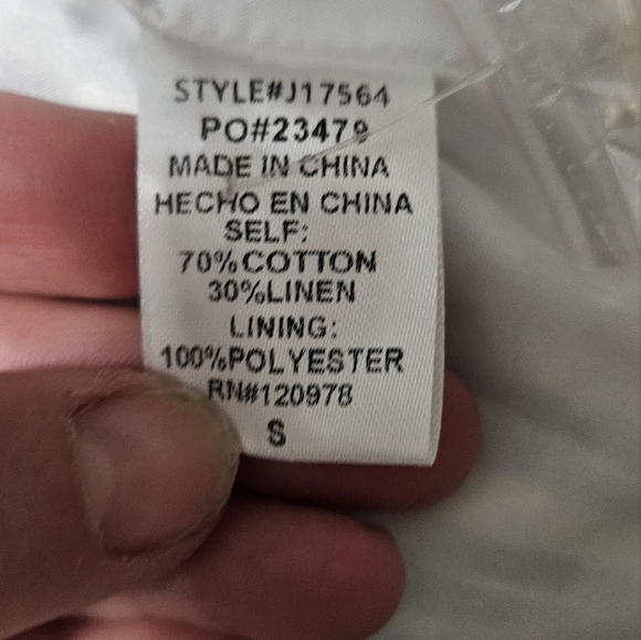 ENTRO Cotton/linen Striped Blazer dove Blue. Size Small NWT - Picture 16 of 16